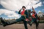 На митинг были внесены знамёна.
